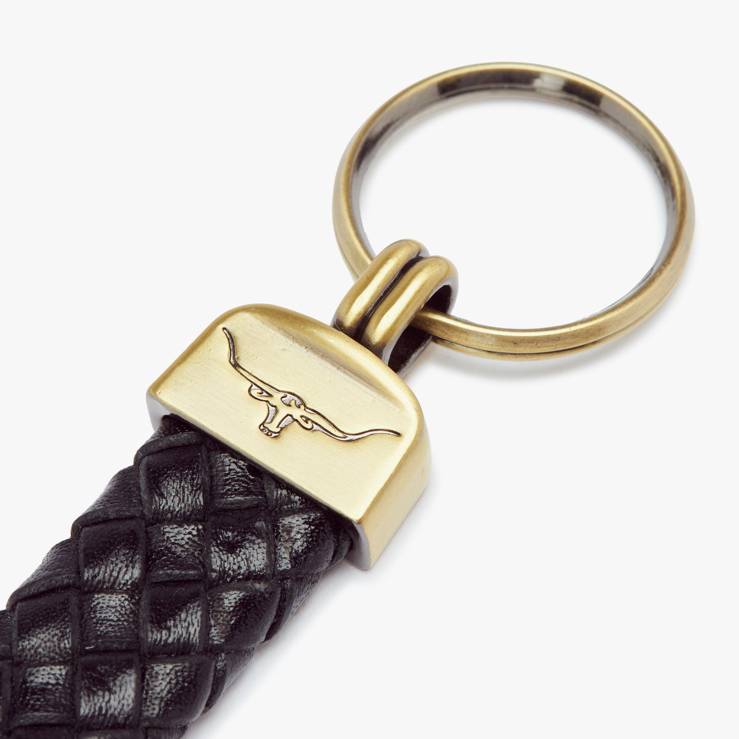 RM Williams Brown Gold Plaited Keyring
