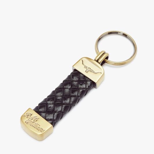 RM Williams Brown Gold Plaited Keyring