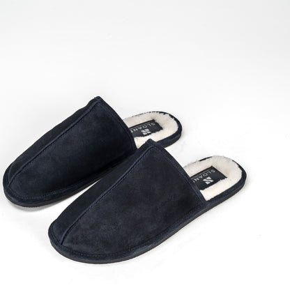 Sloane Charlton Navy Suede Slippers