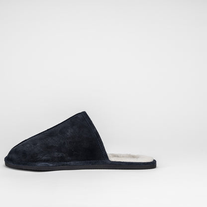 Sloane Charlton Navy Suede Slippers