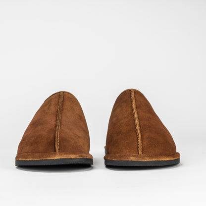 Sloane Charlton Tan Suede Slippers