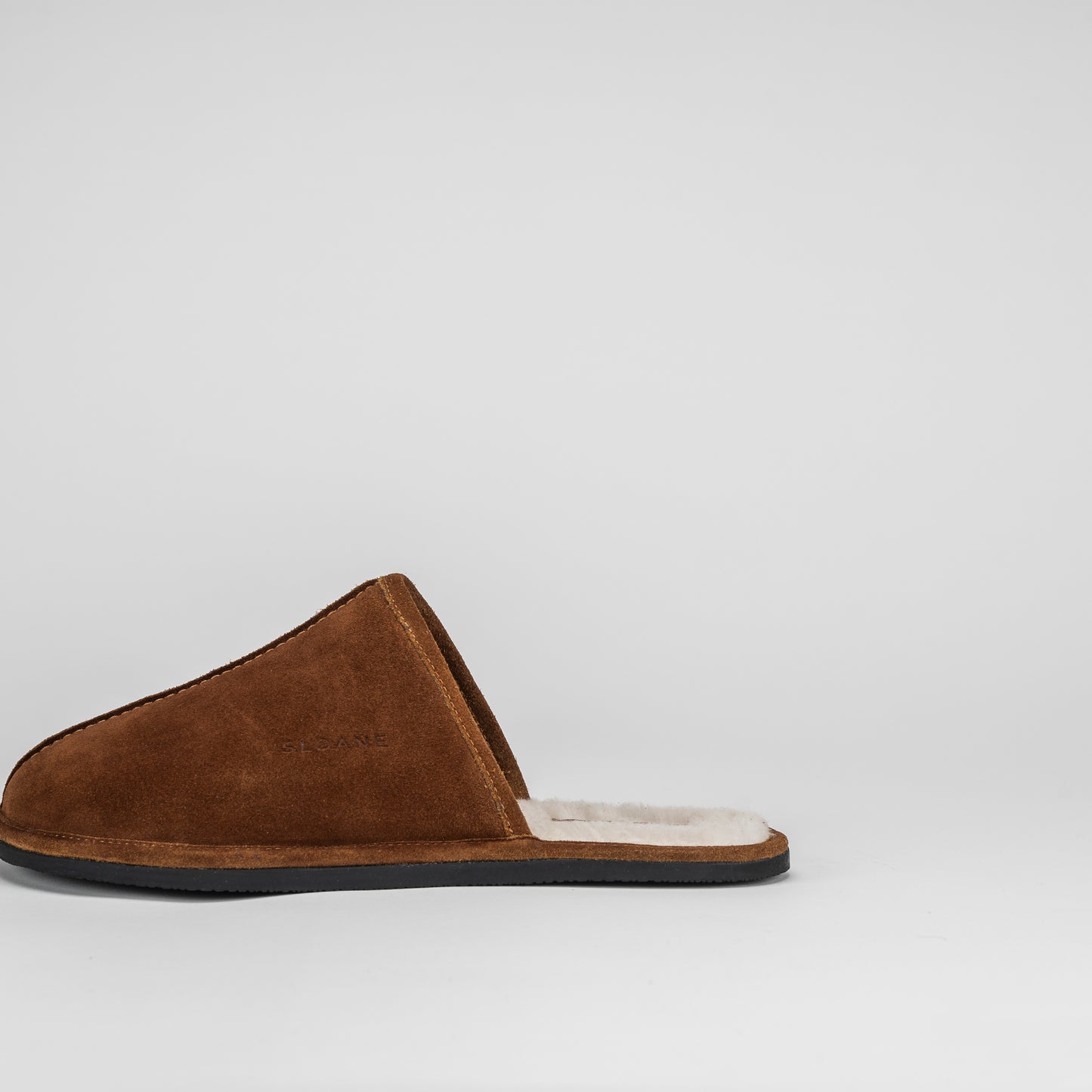 Sloane Charlton Tan Suede Slippers