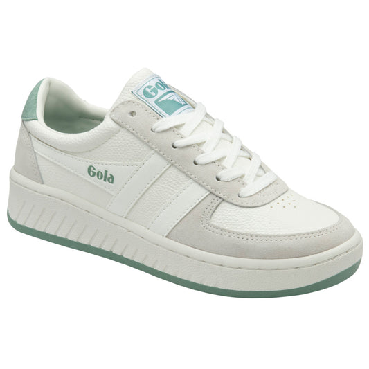 Gola Grandslam 88 White/White/Green Mist Trainers