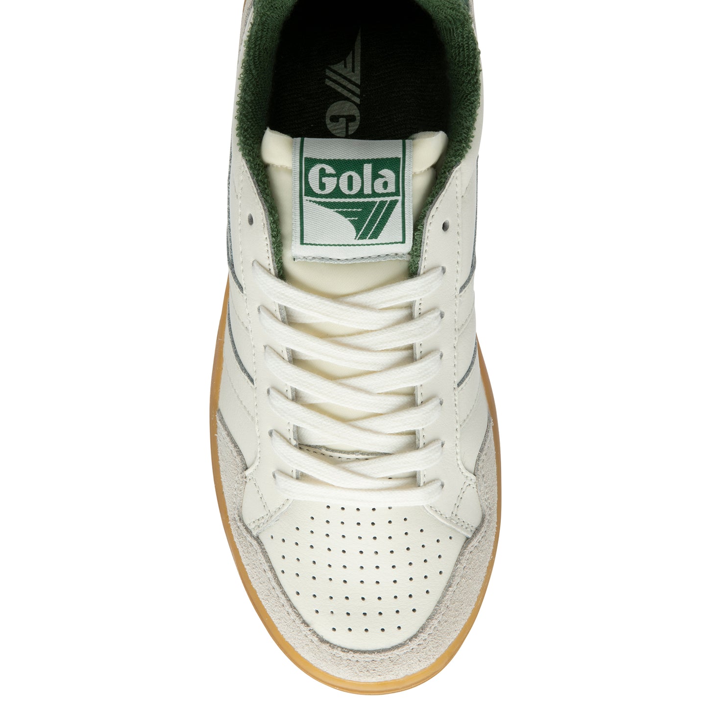 Gola CLB572AN Eagle 86 Off White/Evergreen/Gum Trainers