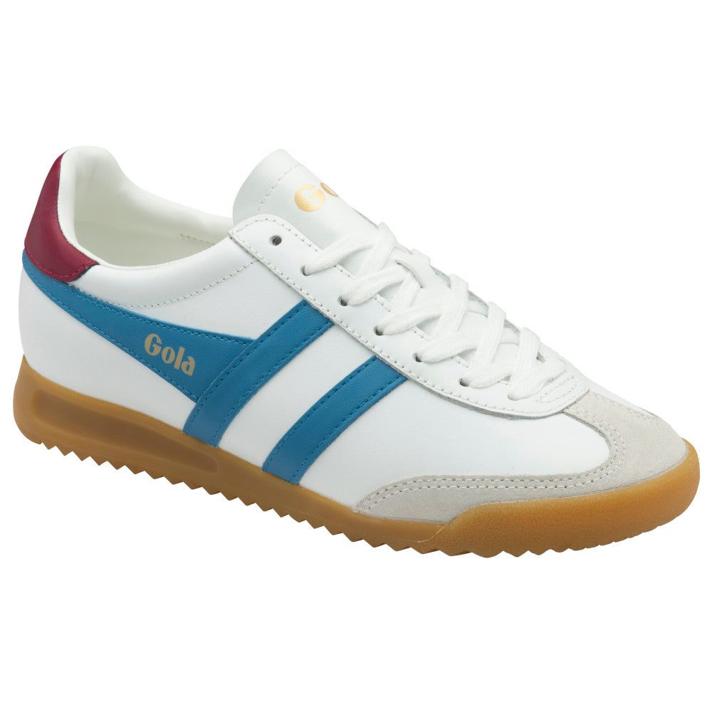 Gola Torpedo Leather White/Santorini/Cerise Trainers