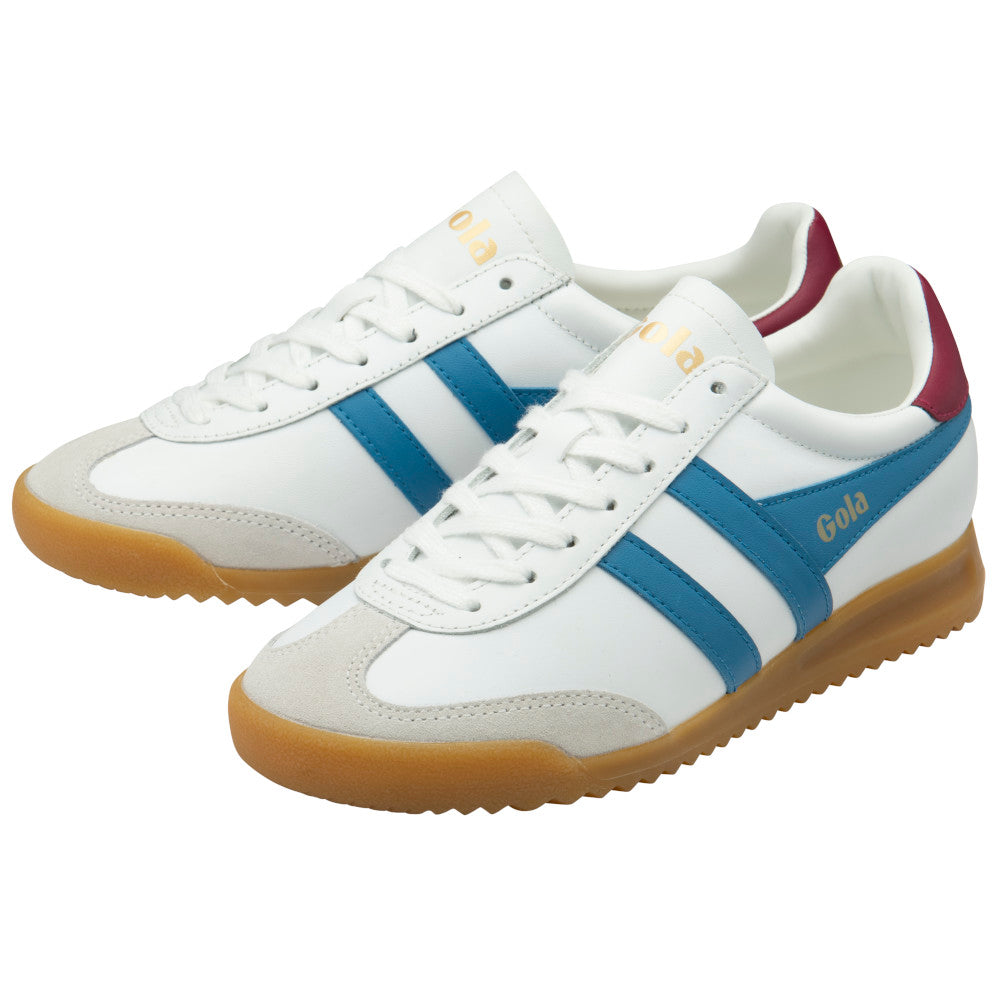 Gola Torpedo Leather White/Santorini/Cerise Trainers