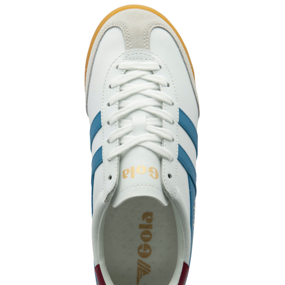 Gola Torpedo Leather White/Santorini/Cerise Trainers