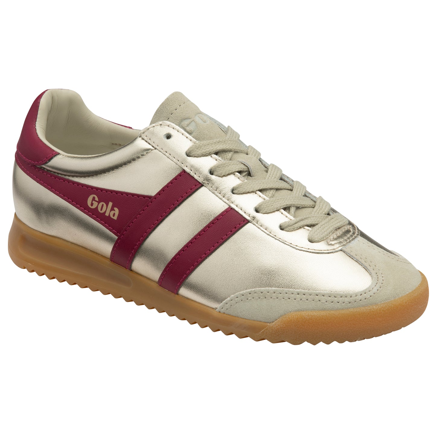 Gola CLB742YK Torpedo Glimmer Gold/Cerise Trainers