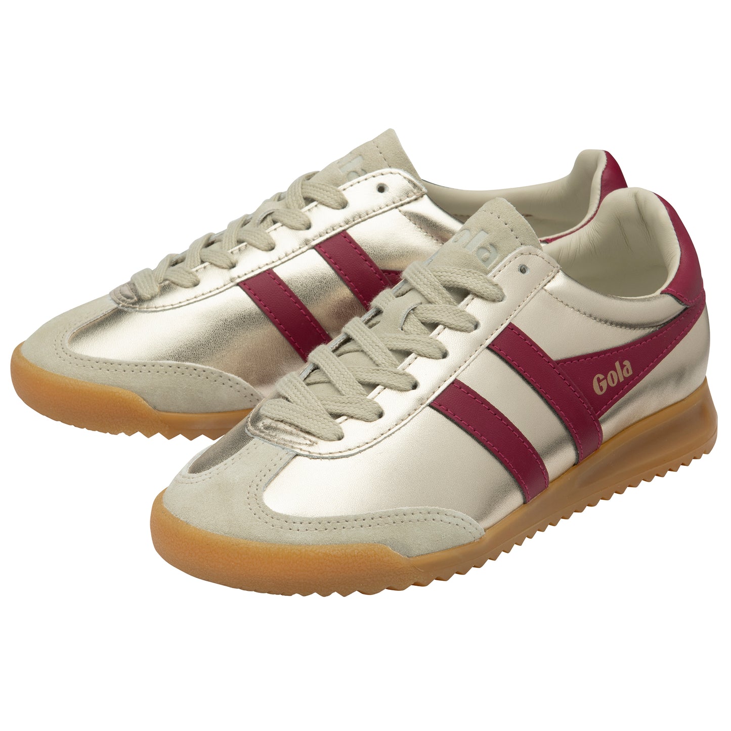 Gola CLB742YK Torpedo Glimmer Gold/Cerise Trainers