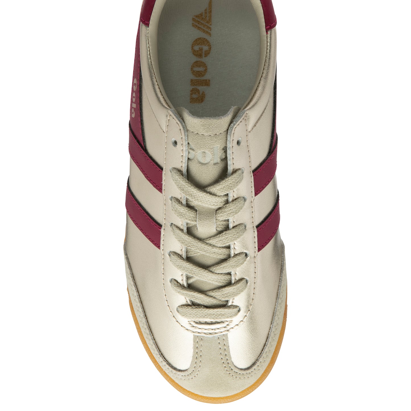 Gola CLB742YK Torpedo Glimmer Gold/Cerise Trainers