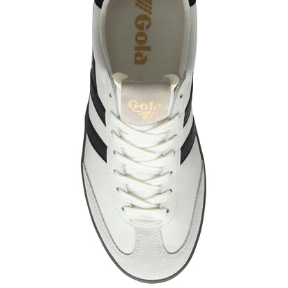 Gola Cyclone Leather White/Black/Dark Gum Trainers