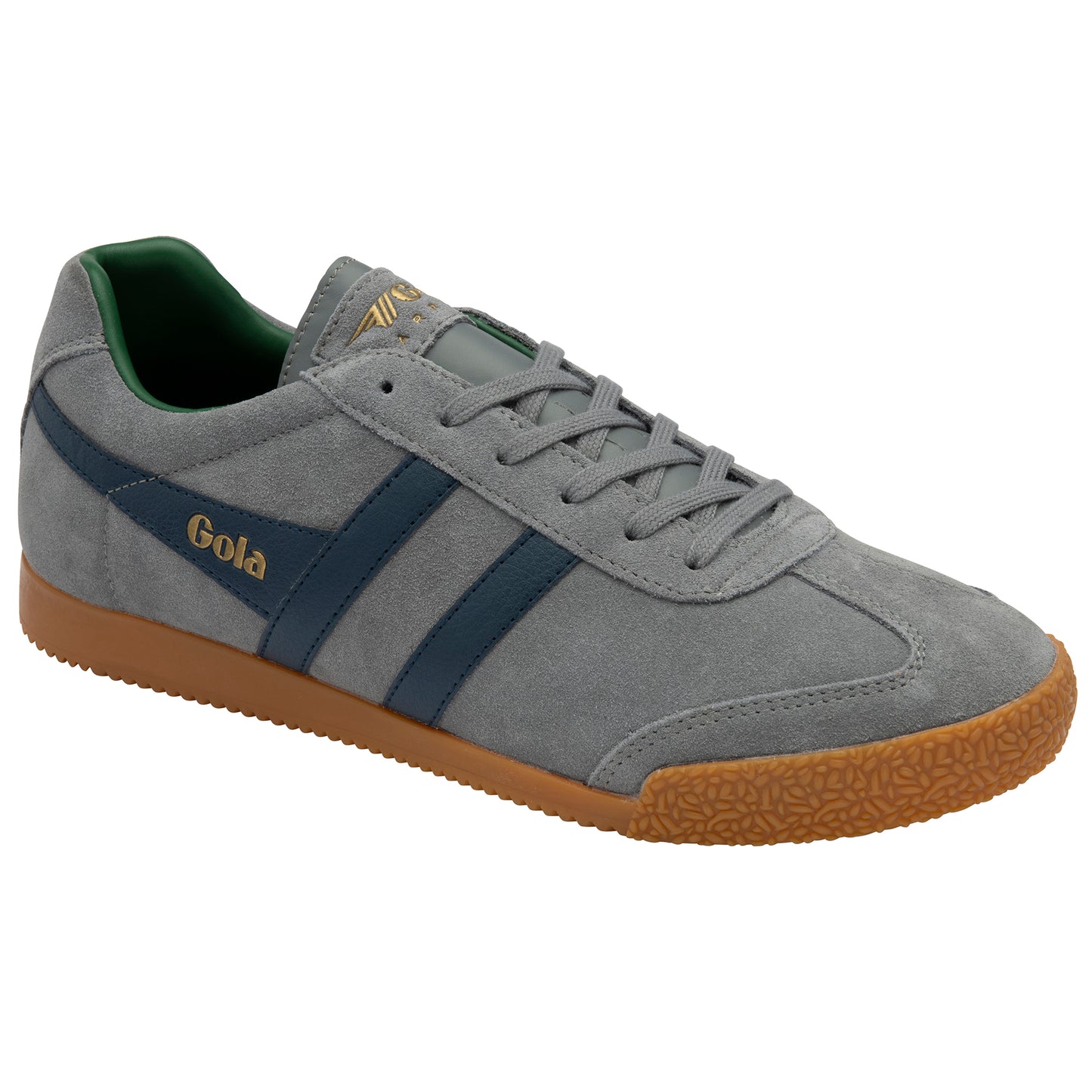 Gola CMA192GI Harrier Suede Ash/Navy/Evergreen Trainers