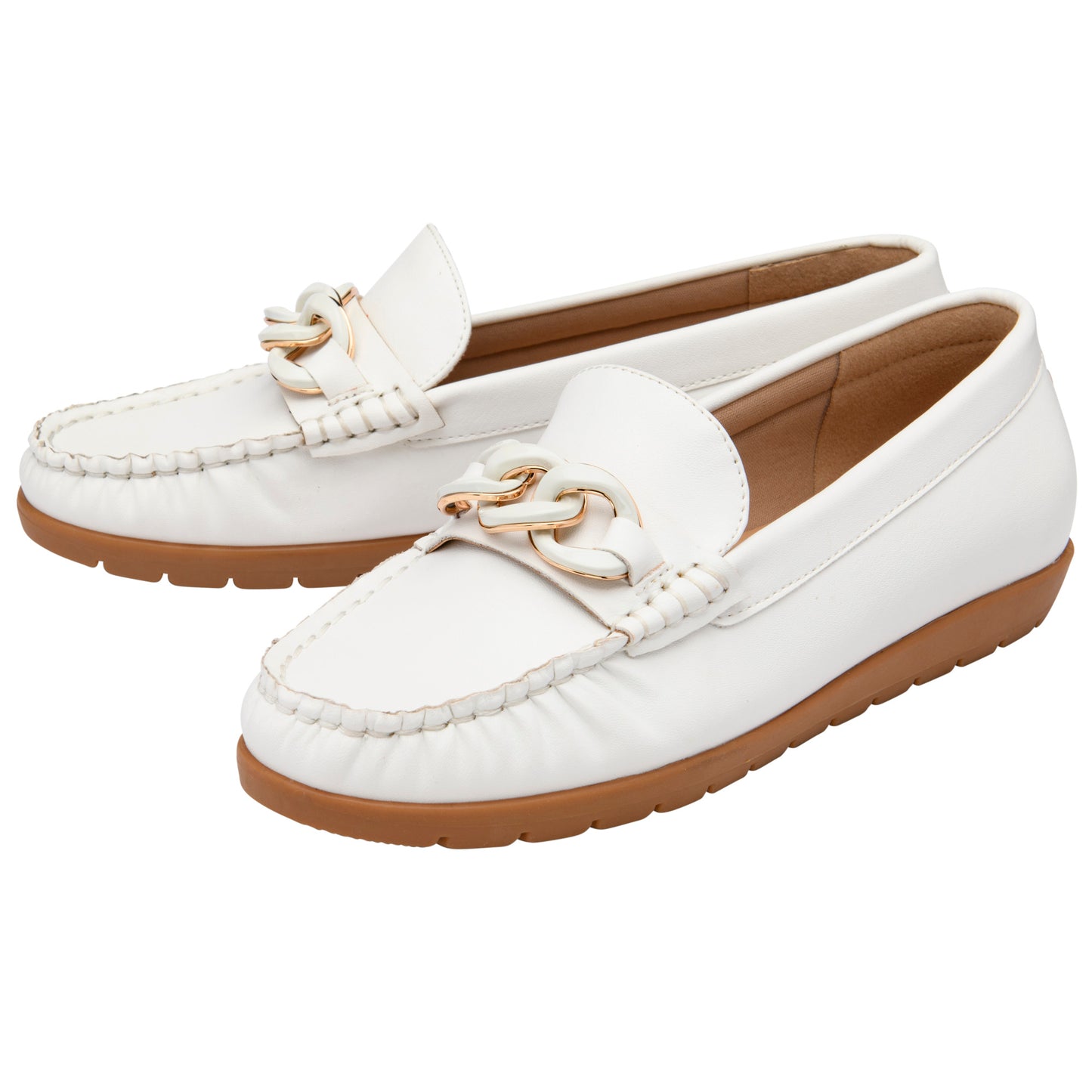Lotus Coma White Loafers