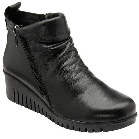 Lotus Cordelia Black Leather Boots