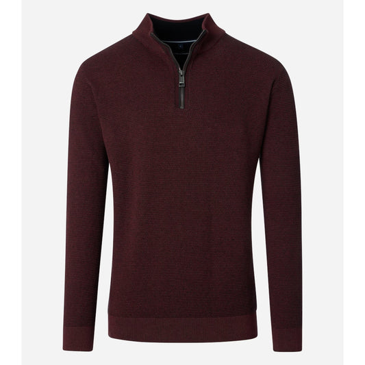 Casa Moda 454479000 485 Chocolate Truffle Half Zip Sweater