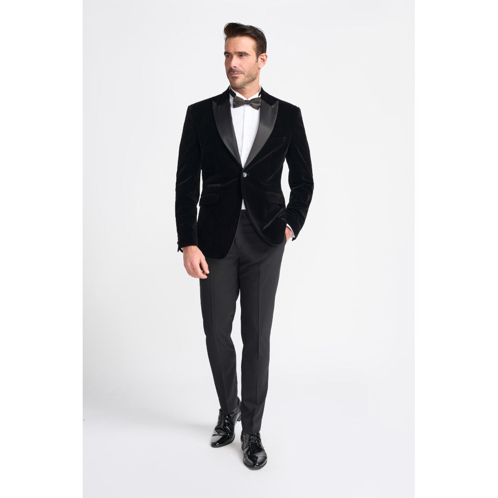 Cavani Rosa Black Velvet Jacket