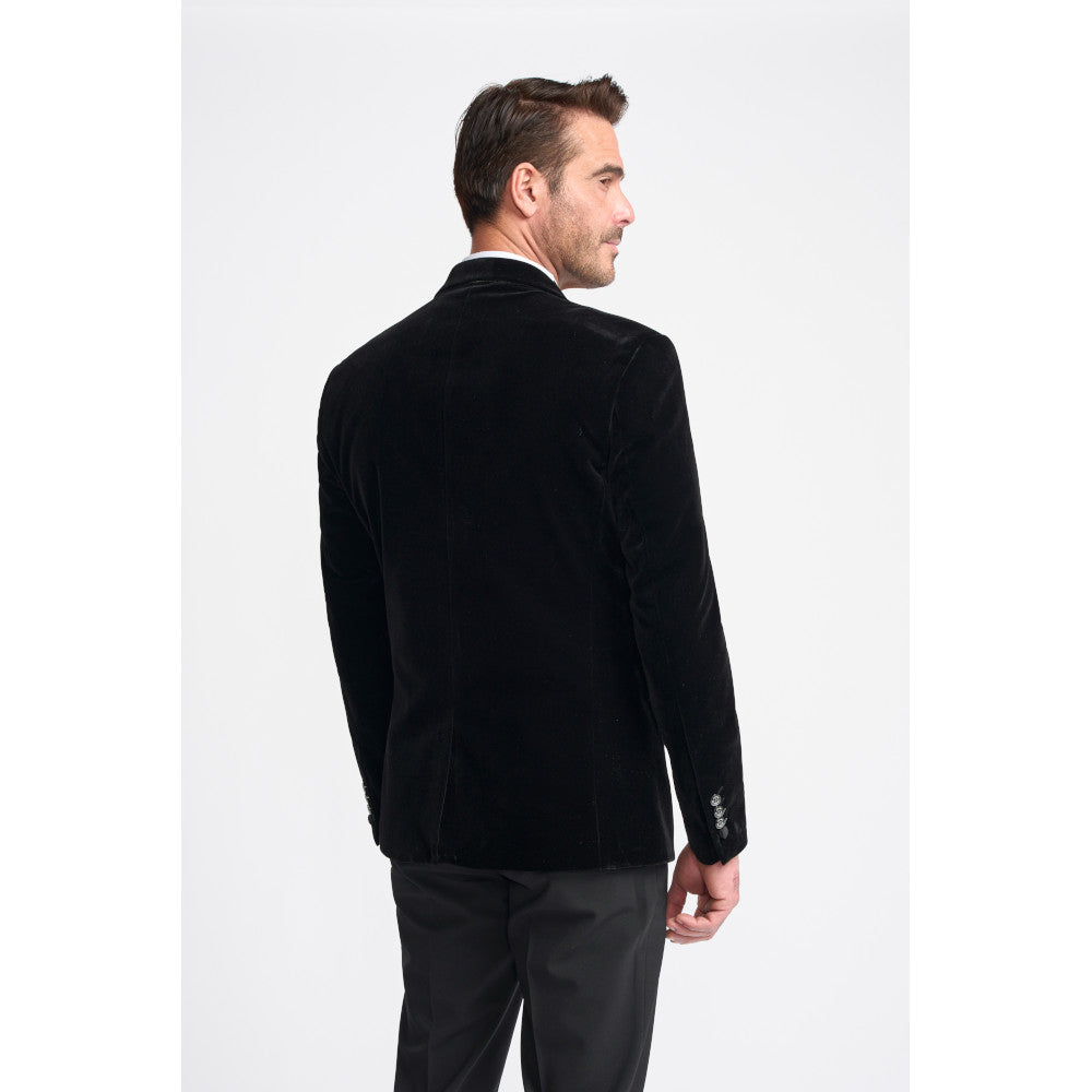 Cavani Rosa Black Velvet Jacket