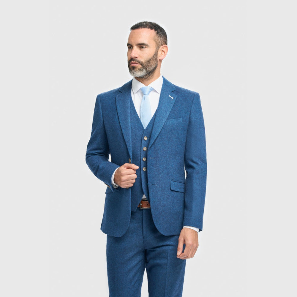 Cavani Wallace Blue Tweed Blazer