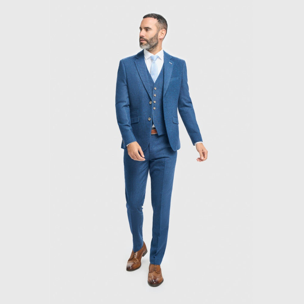 Cavani Wallace Blue Tweed Blazer