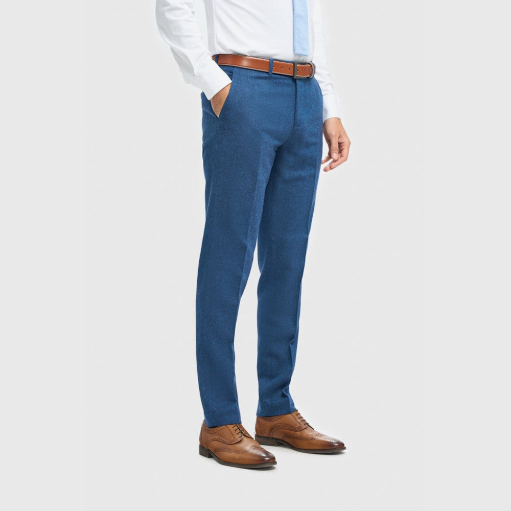 Cavani Wallace Blue Tweed Trouser
