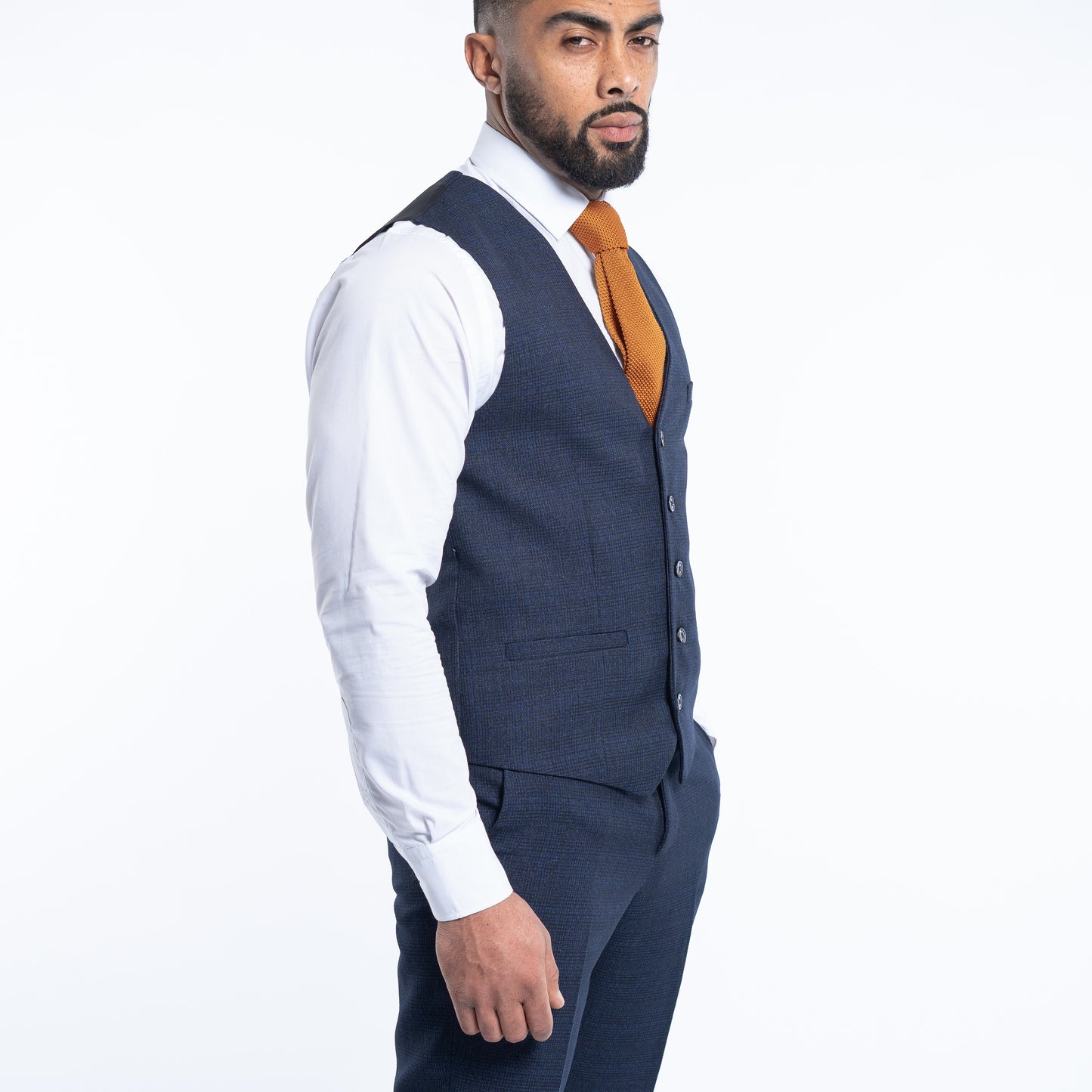 Cavani Caridi Navy Waistcoat