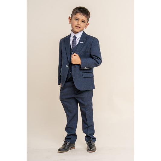 Cavani Caridi Navy Boys Three Piece Suit