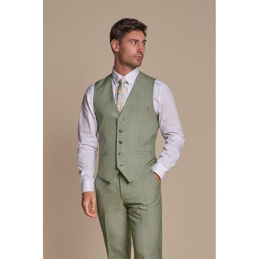 Cavani Caridi Sage Waistcoat