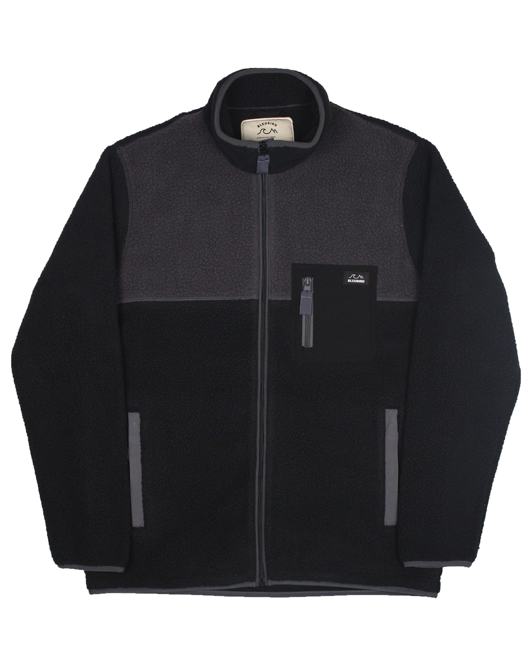 Bleubird Polar Full Zip Fleece - Charcoal