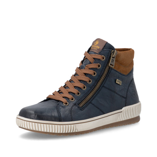 Remonte D0772-16 Blue Combination Mid Height Boots