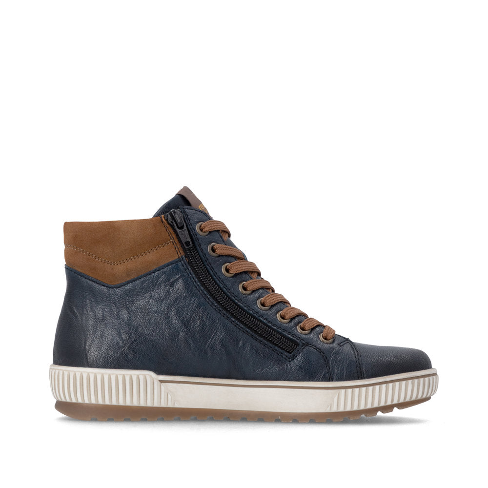 Remonte D0772-16 Blue Combination Mid Height Boots