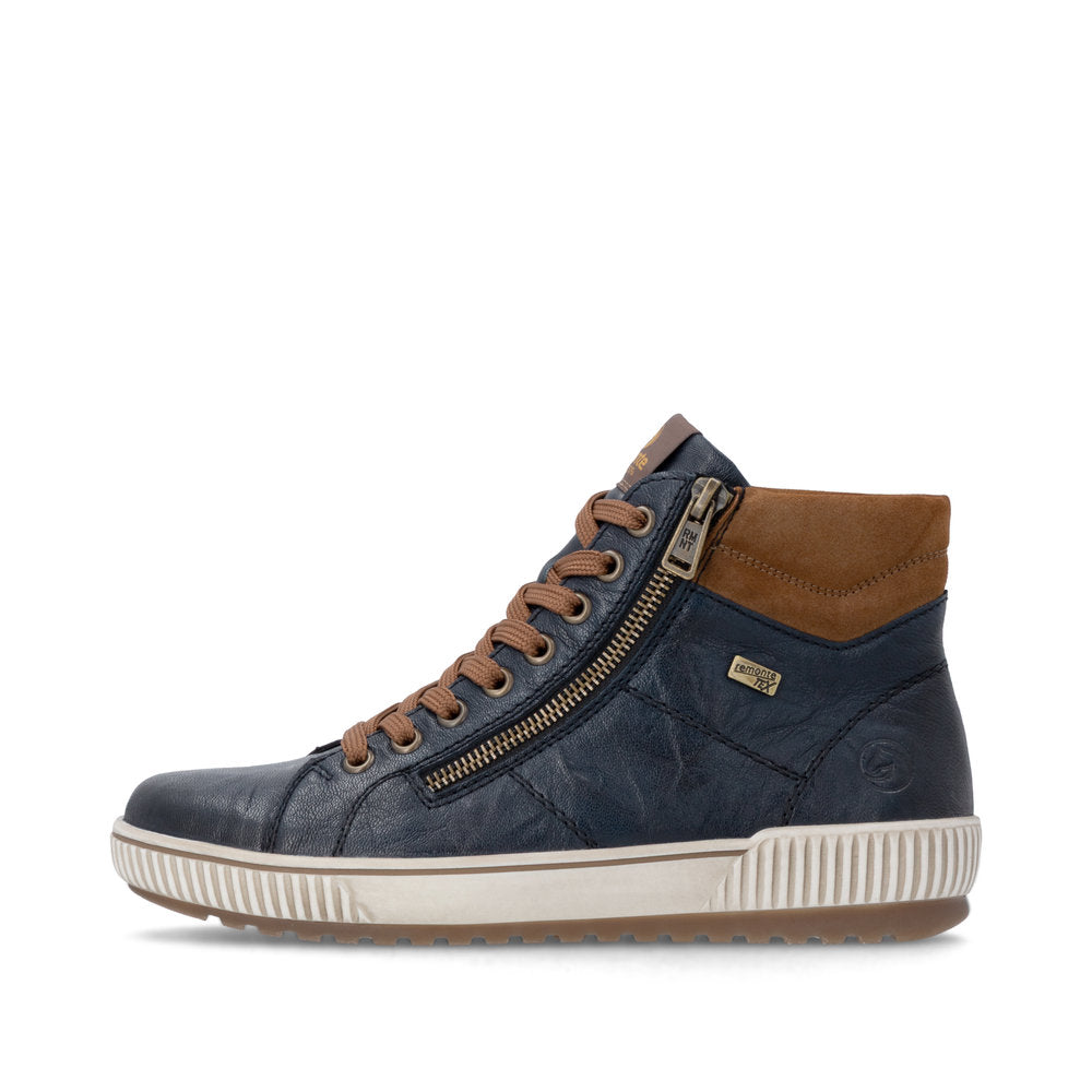 Remonte D0772-16 Blue Combination Mid Height Boots