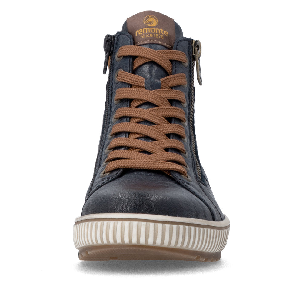 Remonte D0772-16 Blue Combination Mid Height Boots