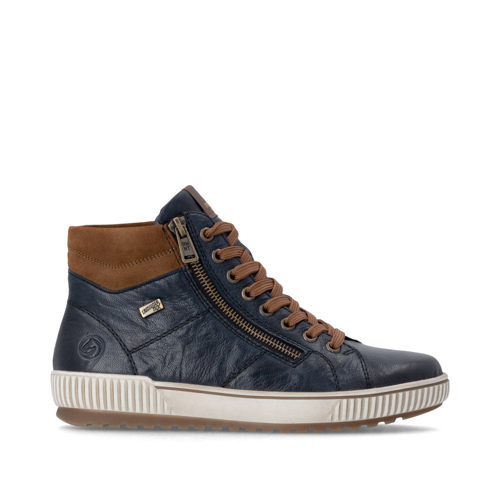 Remonte D0772-16 Blue Combination Mid Height Boots