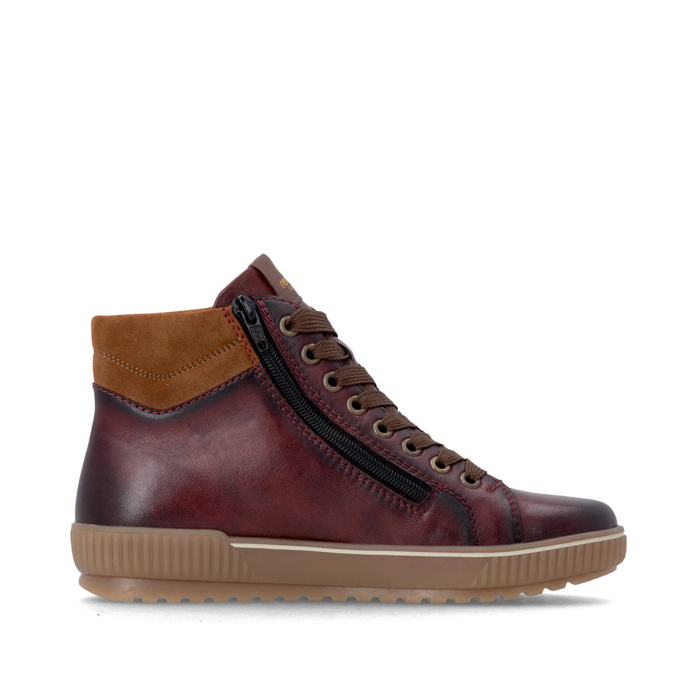 Remonte D0772-37 Red Combination Mid Height Boots