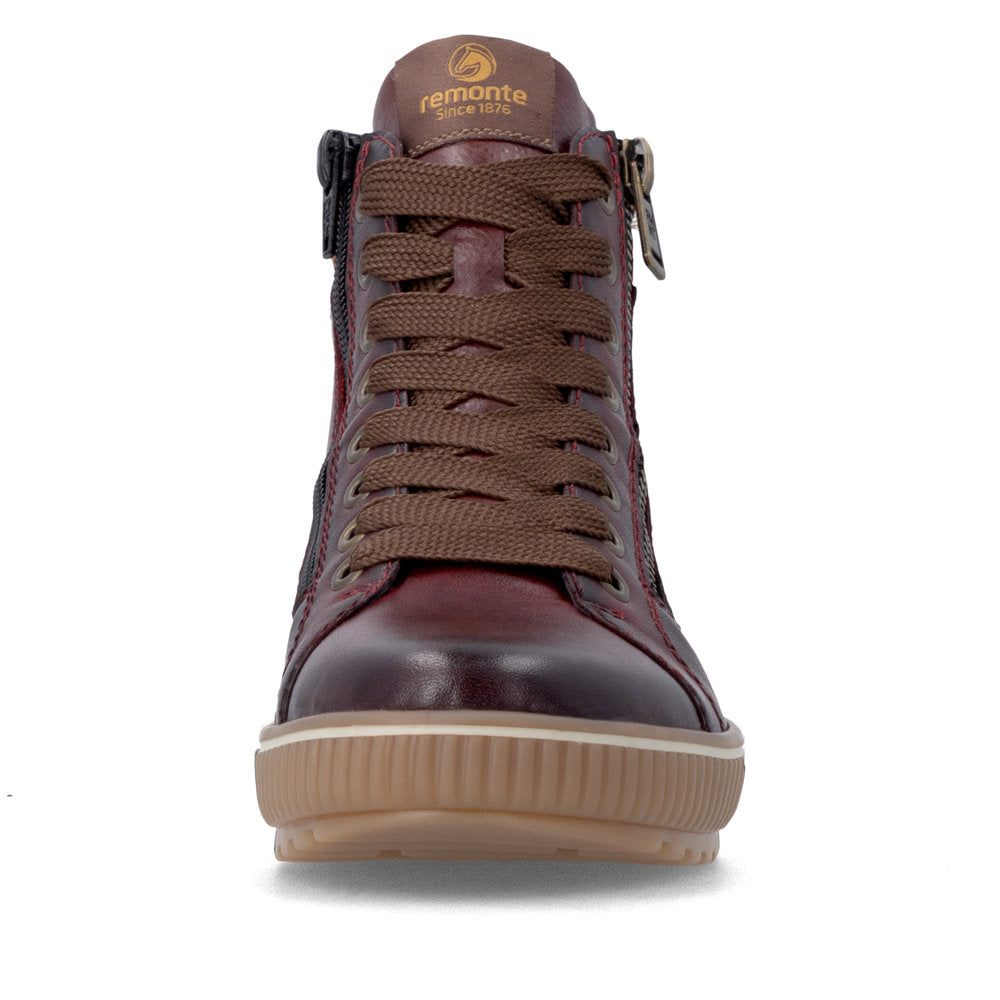 Remonte D0772-37 Red Combination Mid Height Boots