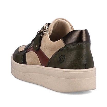 Remonte D0J01-54 Kendra Forest/Camel/Antique/Wine Trainers