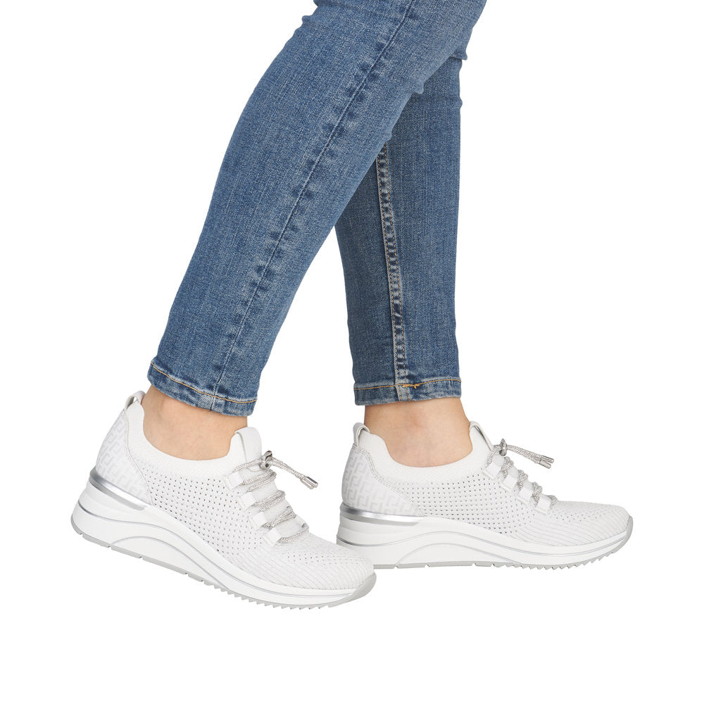Remonte D0T18-80 White Silver Trainers