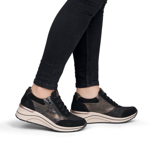 Remonte D0T23-03 Black Combination Casual Shoes