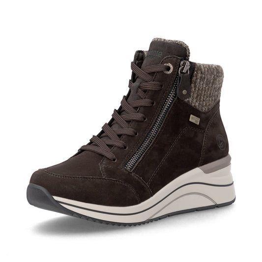 Remonte D0T77-25 Brown Combination Mid Height Boots