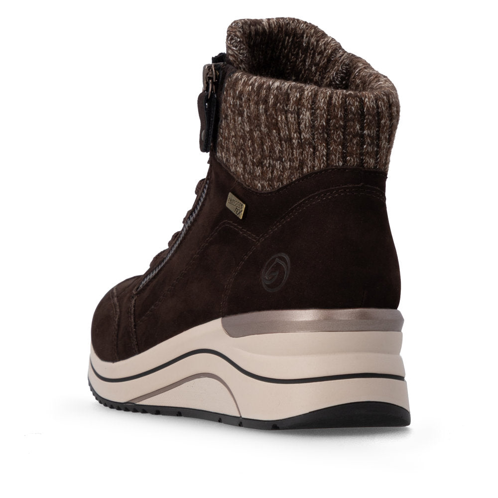 Remonte D0T77-25 Brown Combination Mid Height Boots