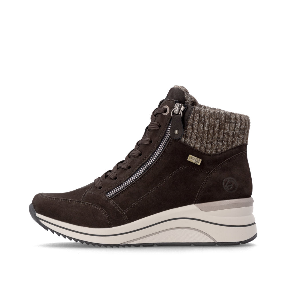 Remonte D0T77-25 Brown Combination Mid Height Boots