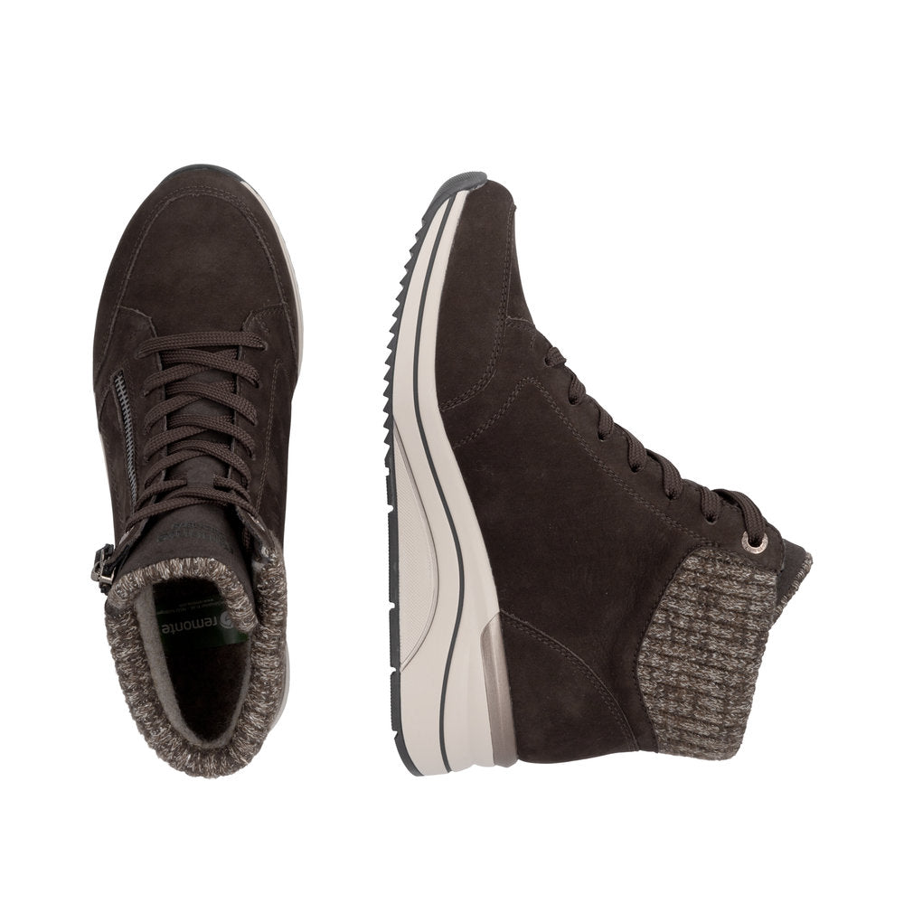 Remonte D0T77-25 Brown Combination Mid Height Boots