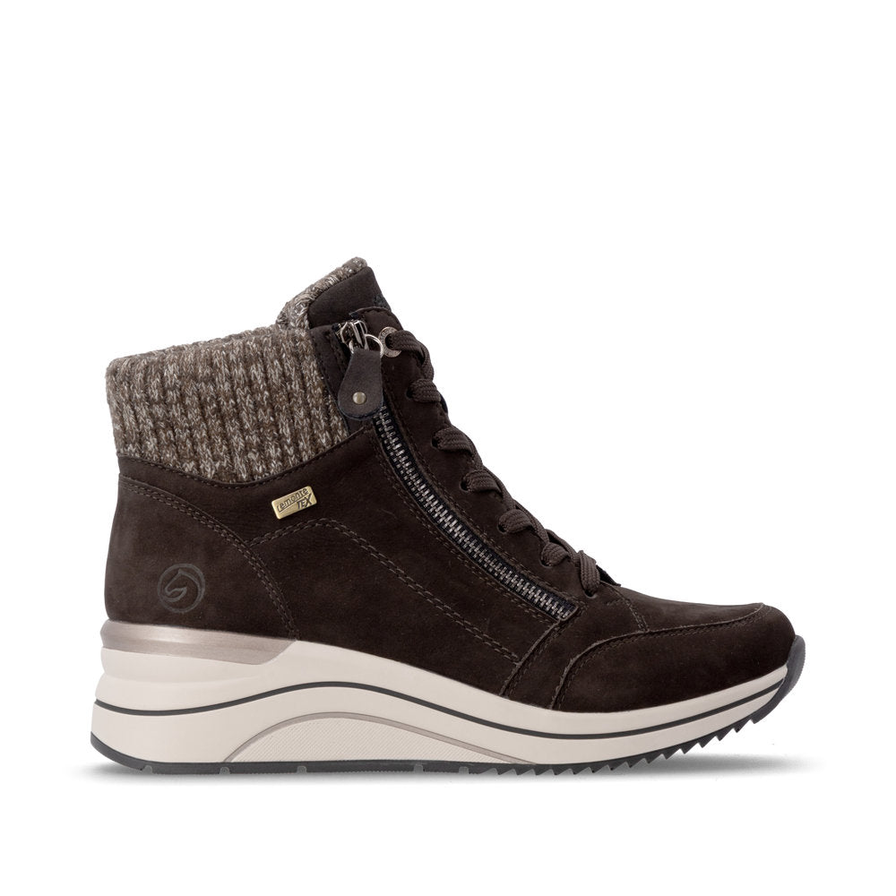 Remonte D0T77-25 Brown Combination Mid Height Boots