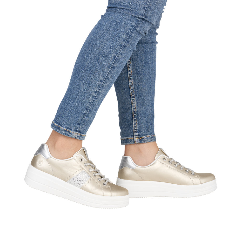 Remonte D1C10-91 Pale Gold / Silver Trainers