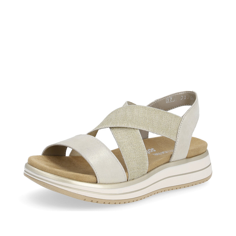 Remonte D1J50-90 Shell/Beige-Gold Sandals