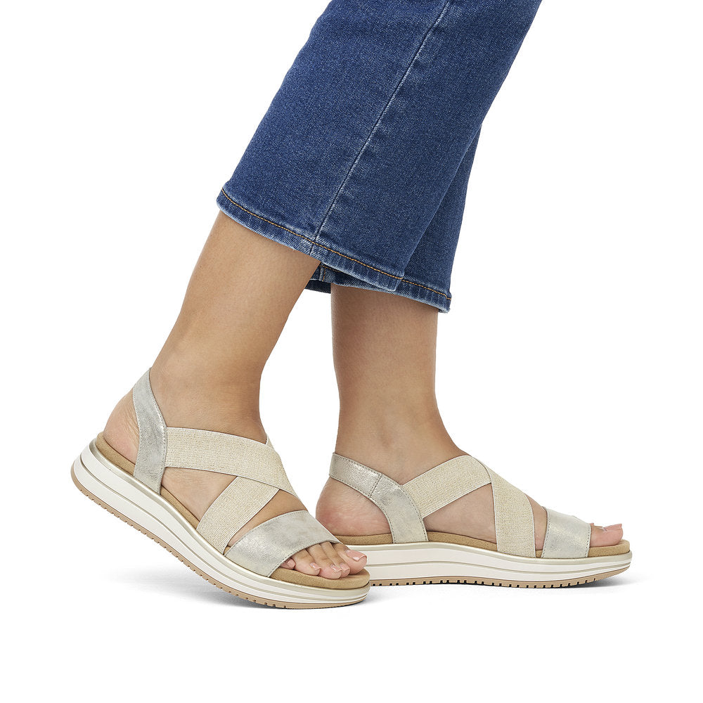 Remonte D1J50-90 Shell/Beige-Gold Sandals