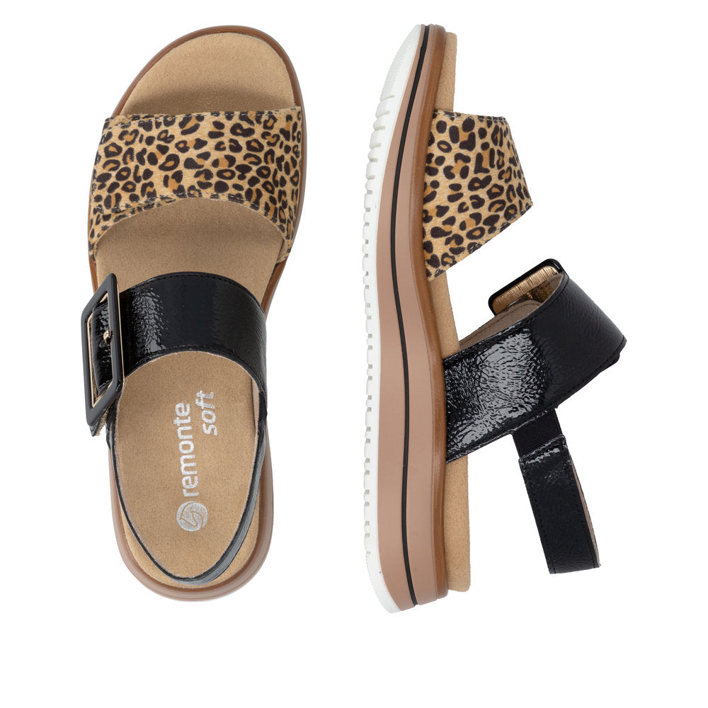 Remonte D1J53-04 Leo Black Sandals