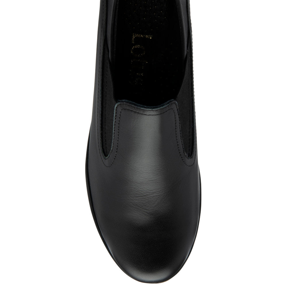 Lotus Delmar Black Leather Casual Shoes