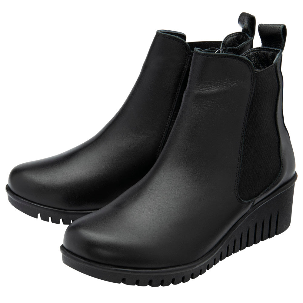 Lotus Dresden Black Leather Boots