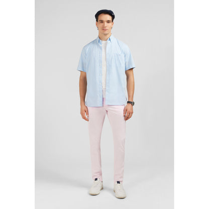 Eden Park Blue Short Sleeve Gingham Shirt